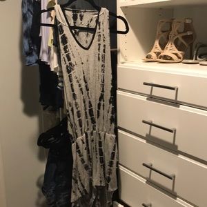 NWT romper gray and black.has hood and open back